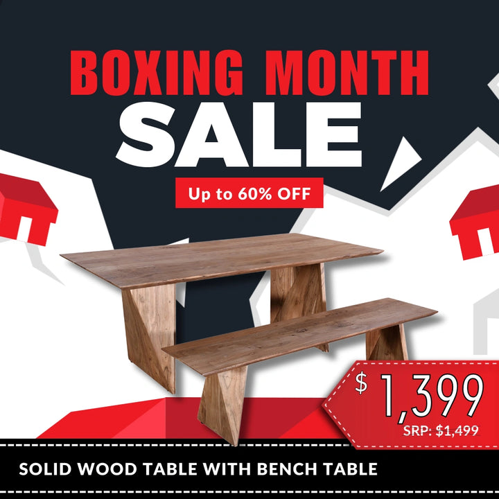 8601 Dining Table with Bench