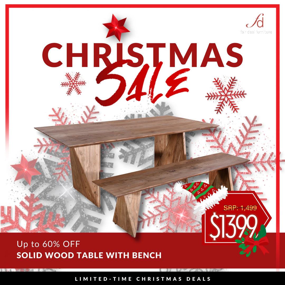 8601 Dining Table with Bench