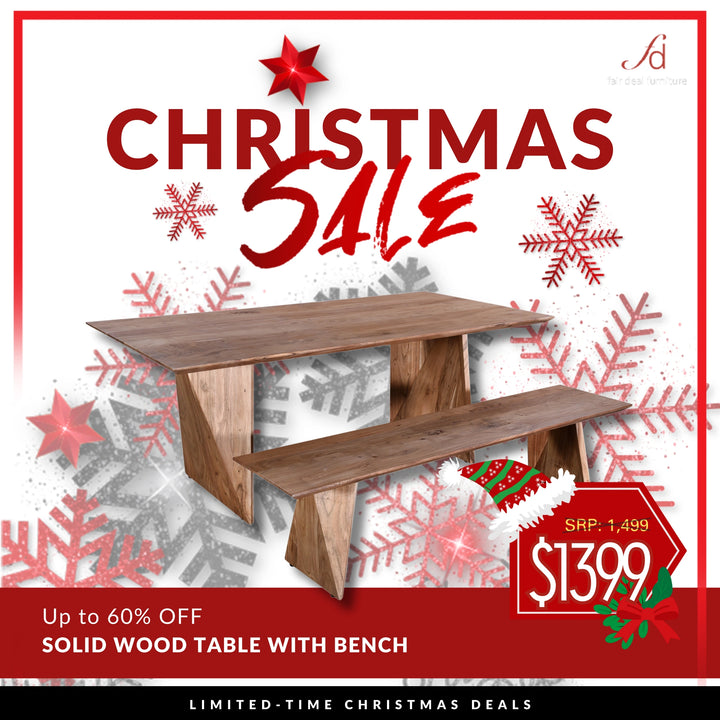 8601 Dining Table with Bench