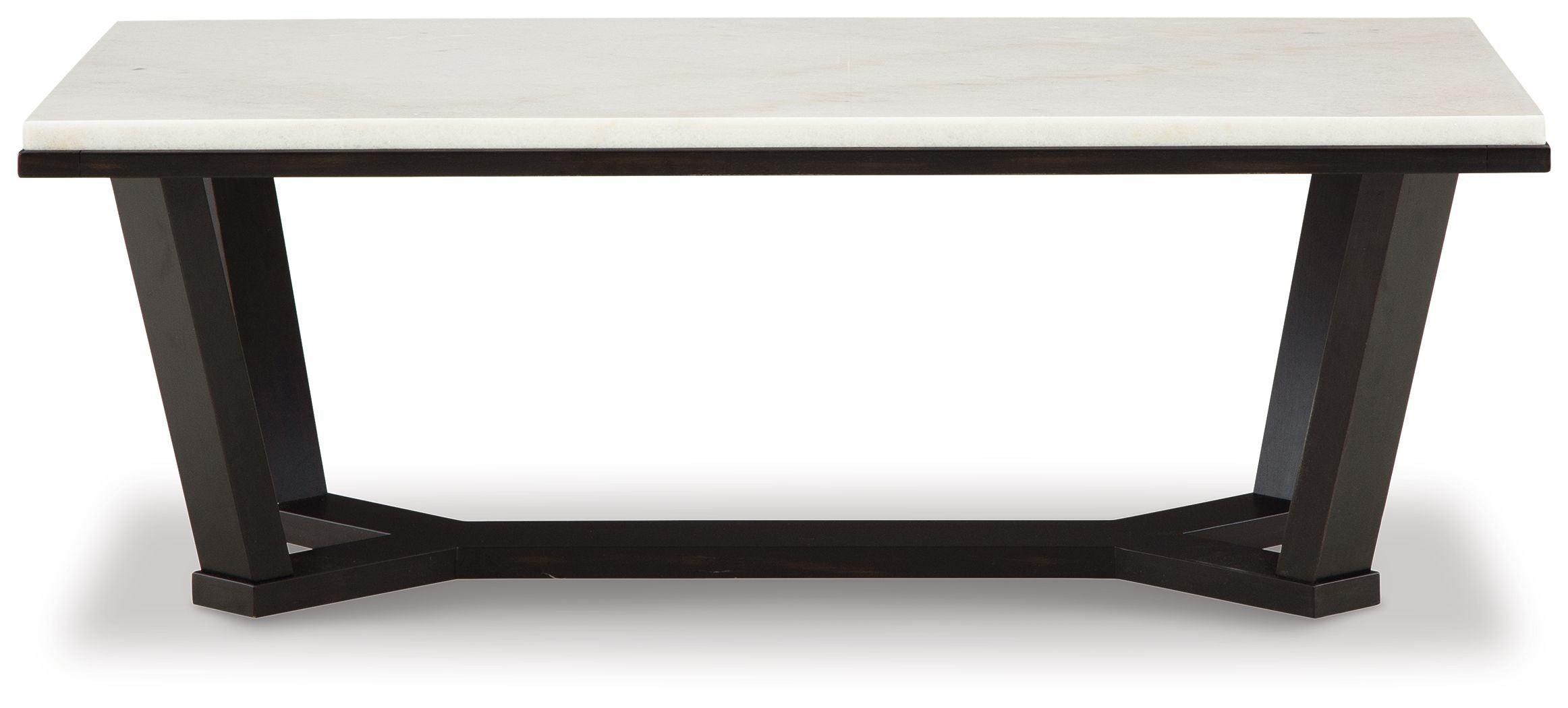 Fostead - Rectangular Cocktail Table - White / Espresso