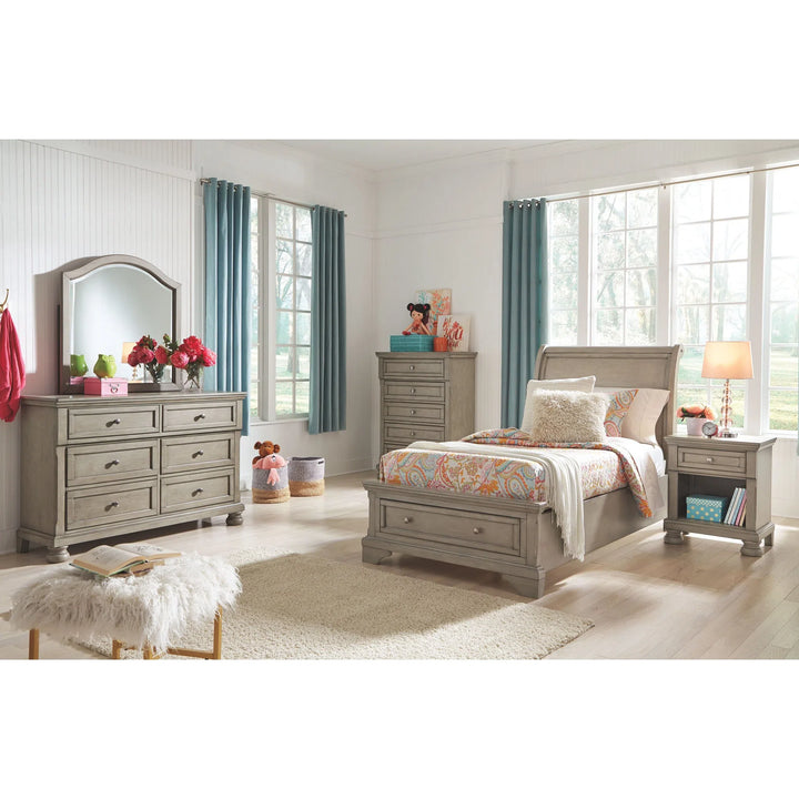 Lettner - One Drawer Night Stand - Light Gray