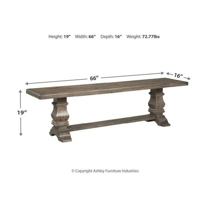 Ashley D813-00 Wyndahl - Rustic Brown - Dining Room Bench