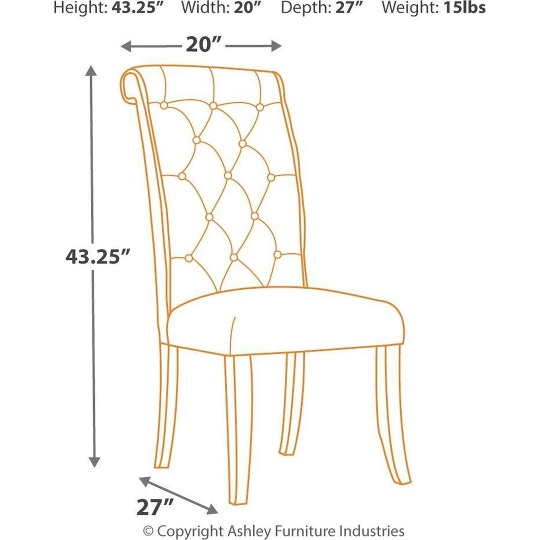 Ashley D530-01S Tripton - Linen - Dining UPH Side Chair (1/CN)