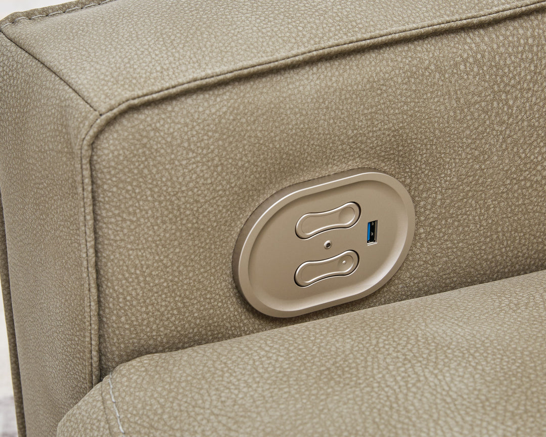 Next-Gen Durapella - Sand - Power Recliner / Adj Headrest - Fabric