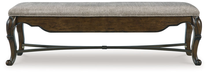 Maylee - Dark Brown - Upholstered Storage Bench