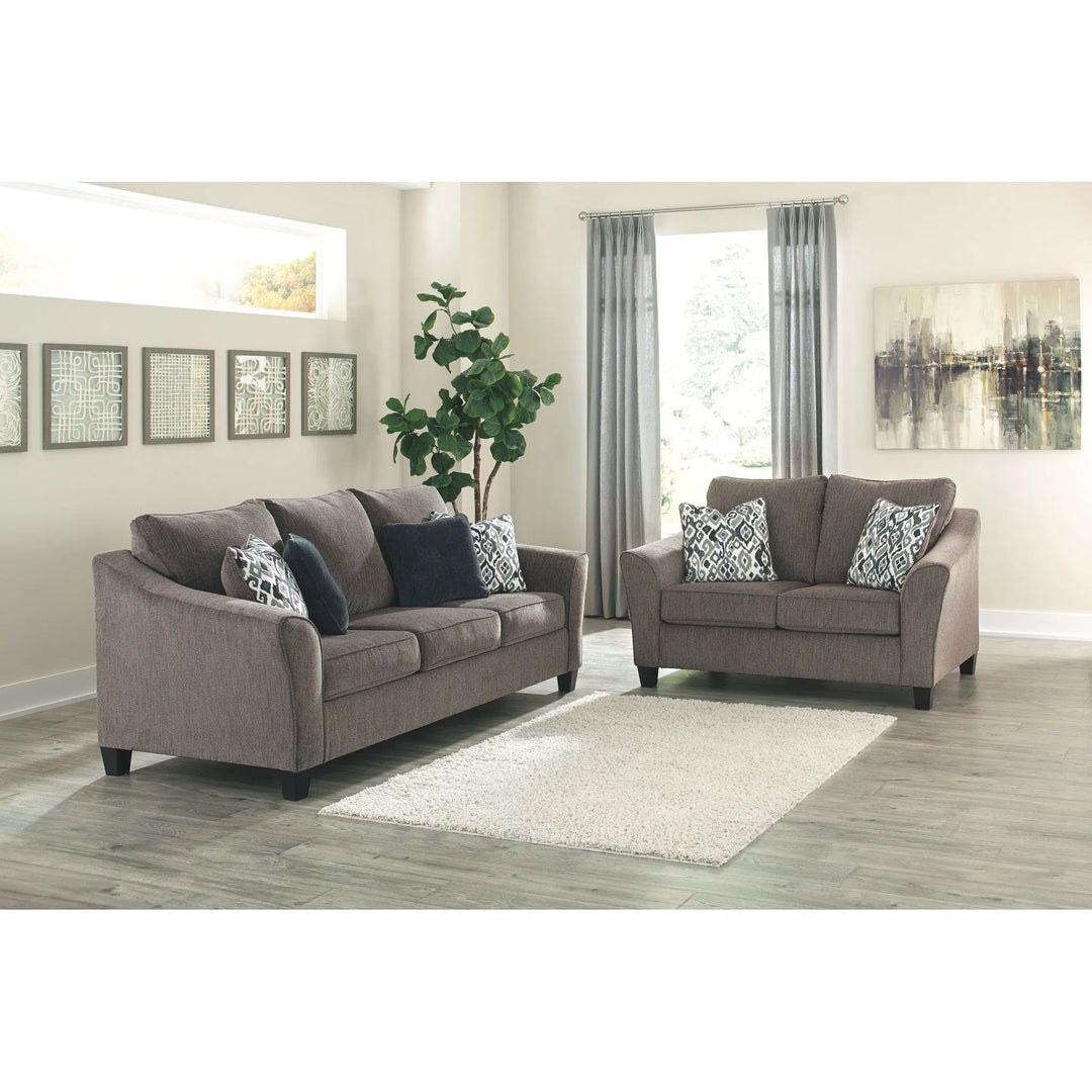 Ashley 45806/38/35/23/14 Nemoli - Slate - Sofa, Loveseat, Chair and a Half & Ottoman