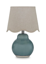 Byronburg - Ceramic Table Lamp - Blue / Beige