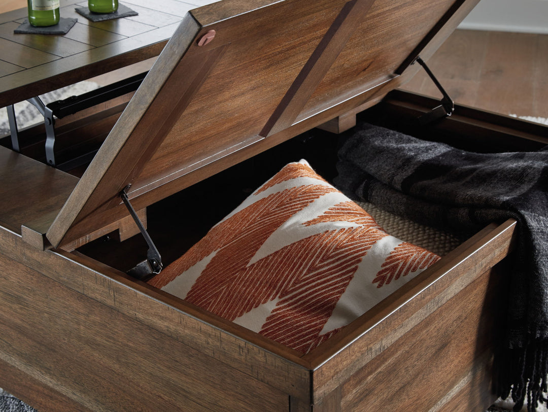 Moriville - Lift Top Cocktail Table - Grayish Brown