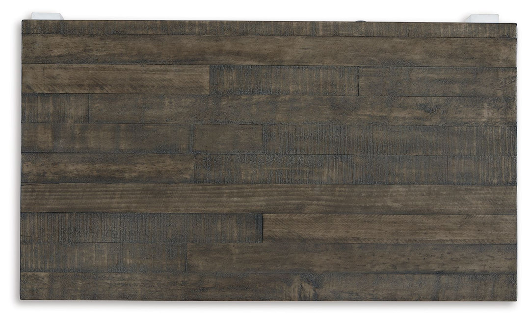 Havalance - Lift Top Cocktail Table with Storage Drawers - White / Gray