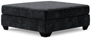 Lavernett - Oversized Accent Ottoman - Charcoal