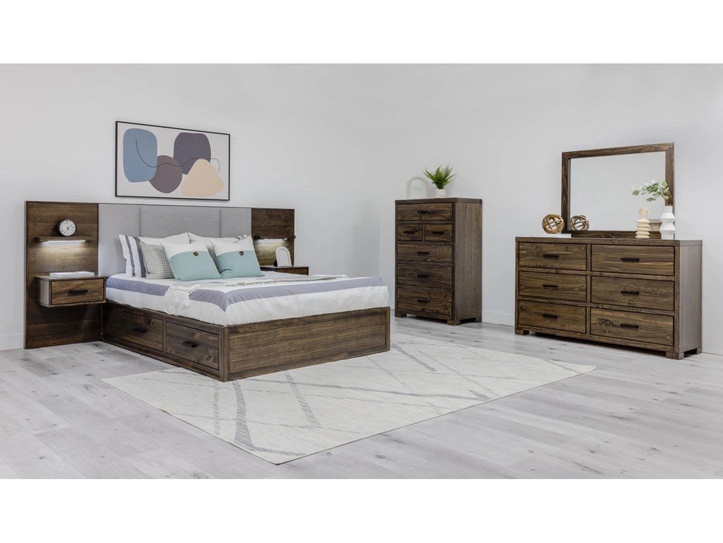 Oliver Storage Bed w/ Floating Nightstands