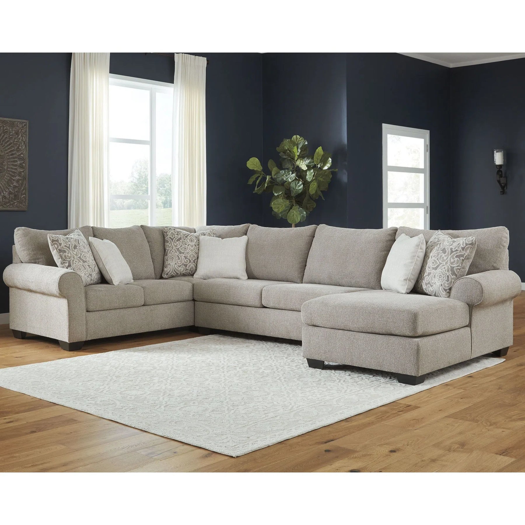 Ashley 51503 48 34 17 Baranello Stone LAF Sofa with Corner