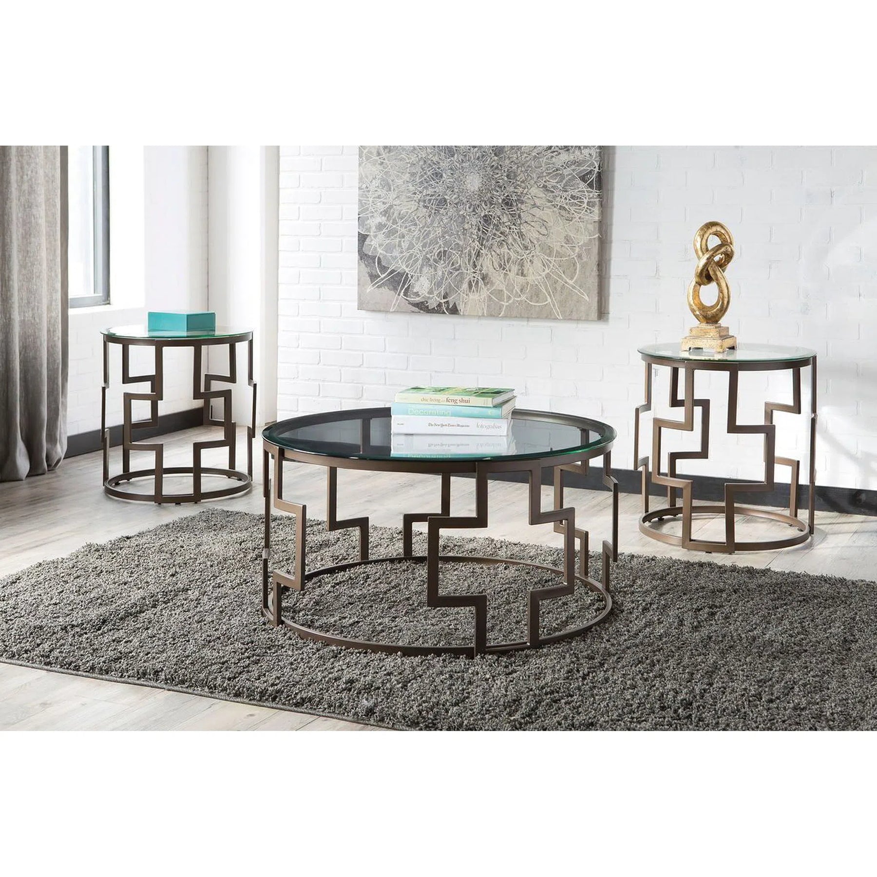 Ashley frostine coffee table set deals