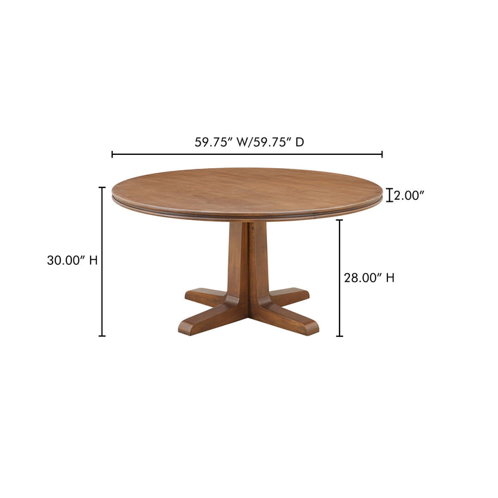 Charles - Dining Table - Dark Brown