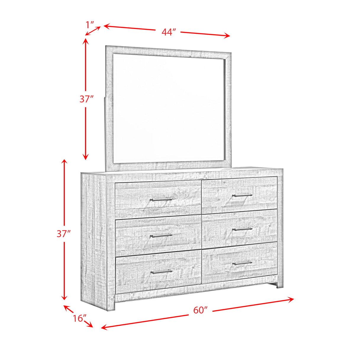 Bailey - 6-Drawer Dresser