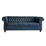 Amalfi Leather Tufted Sofa - Made in Canada