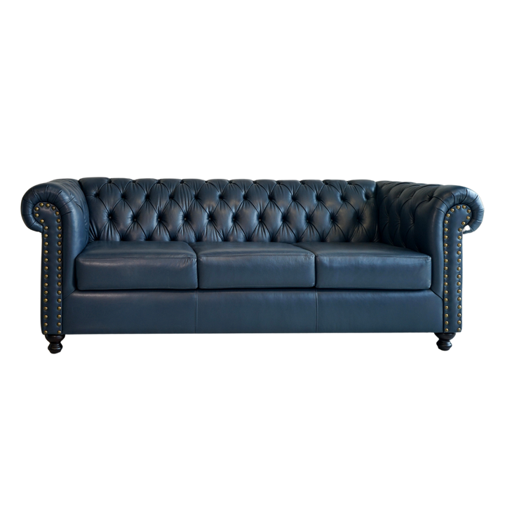 Amalfi Leather Tufted Sofa - Made in Canada