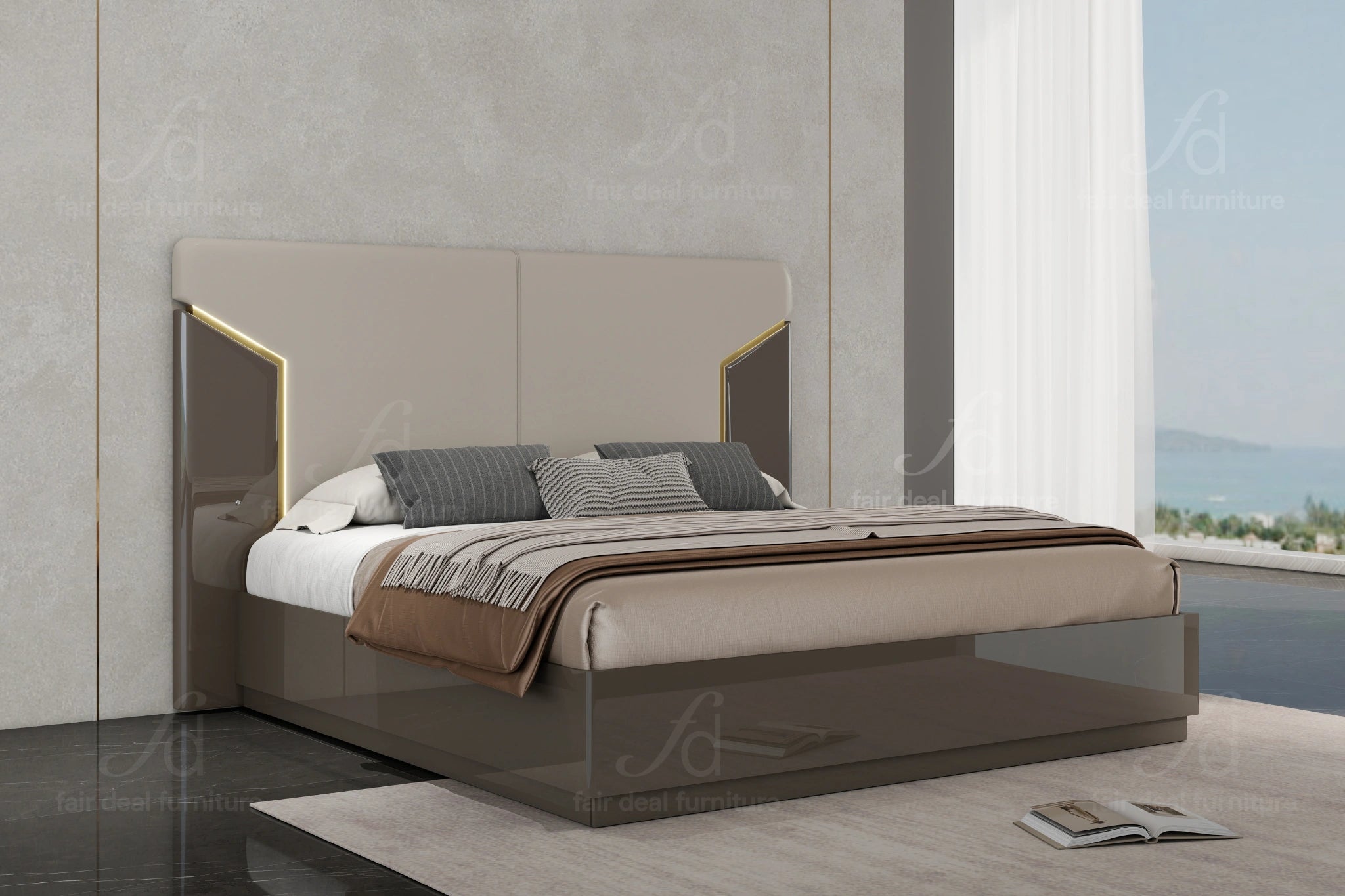 Anna Grey - LED Platform Bed