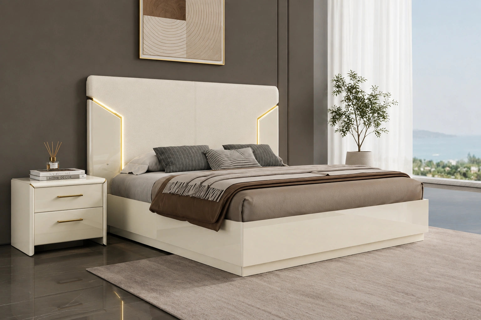 Anna LED Platform Bed