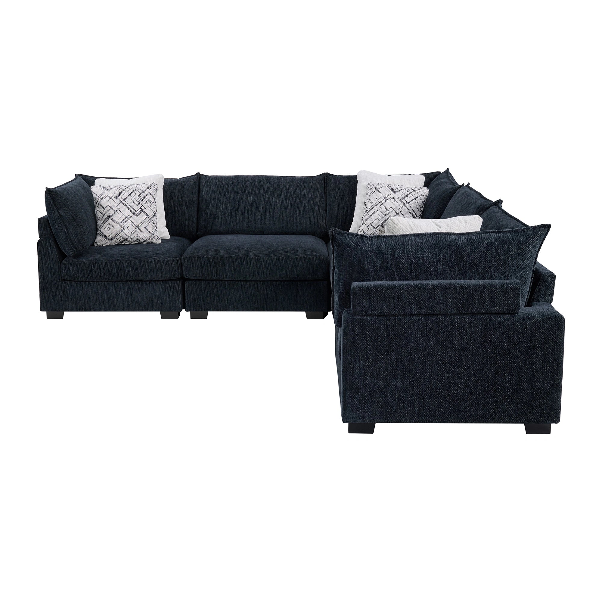Delta Modular Sectional 6PC – Onyx Black
