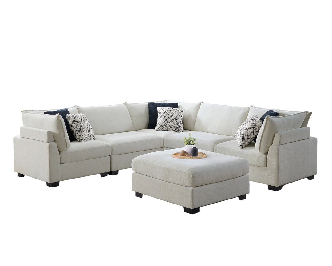 Delta Modular Sectional 6PC - Ivory