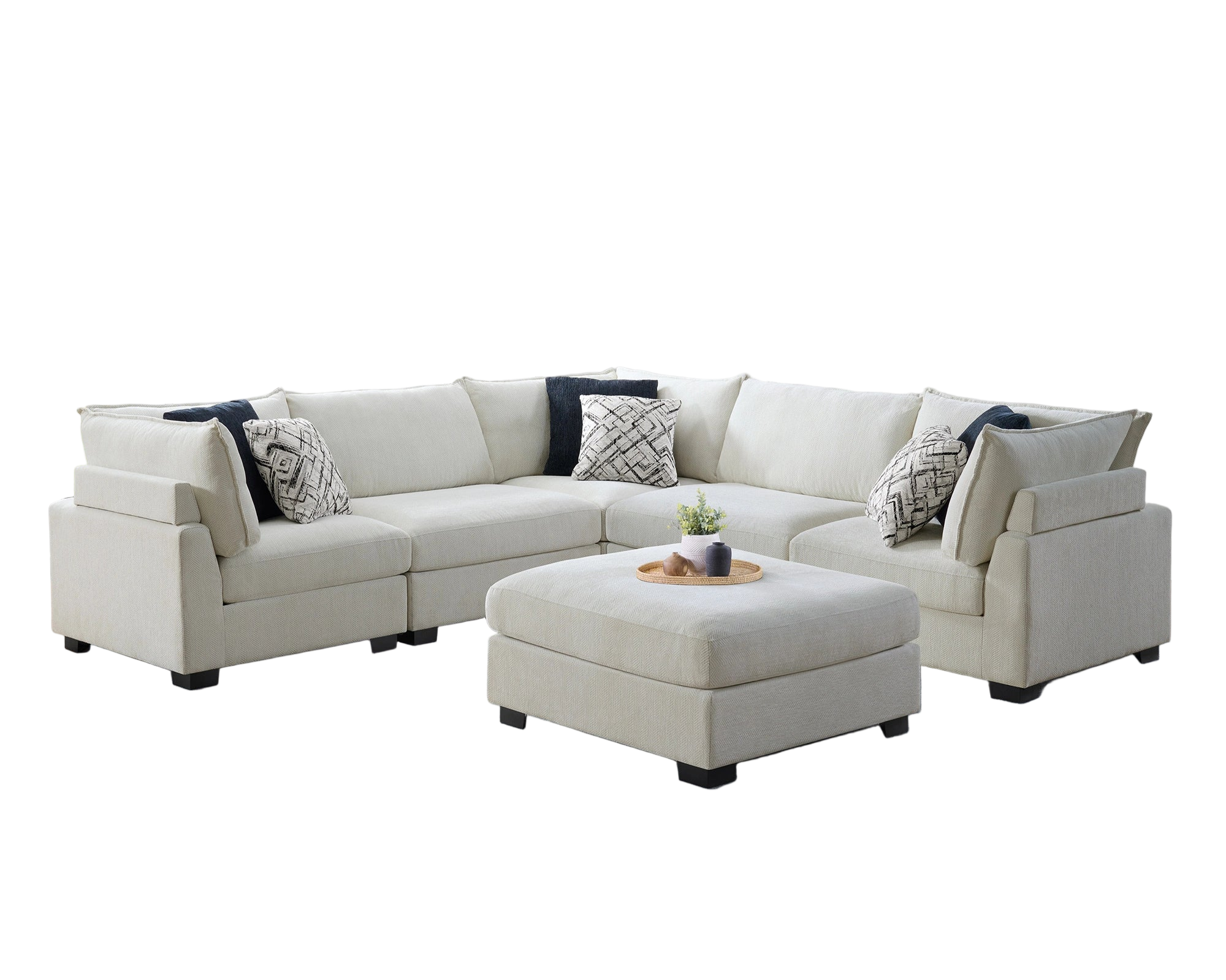 Delta Modular Sectional 6PC - Ivory
