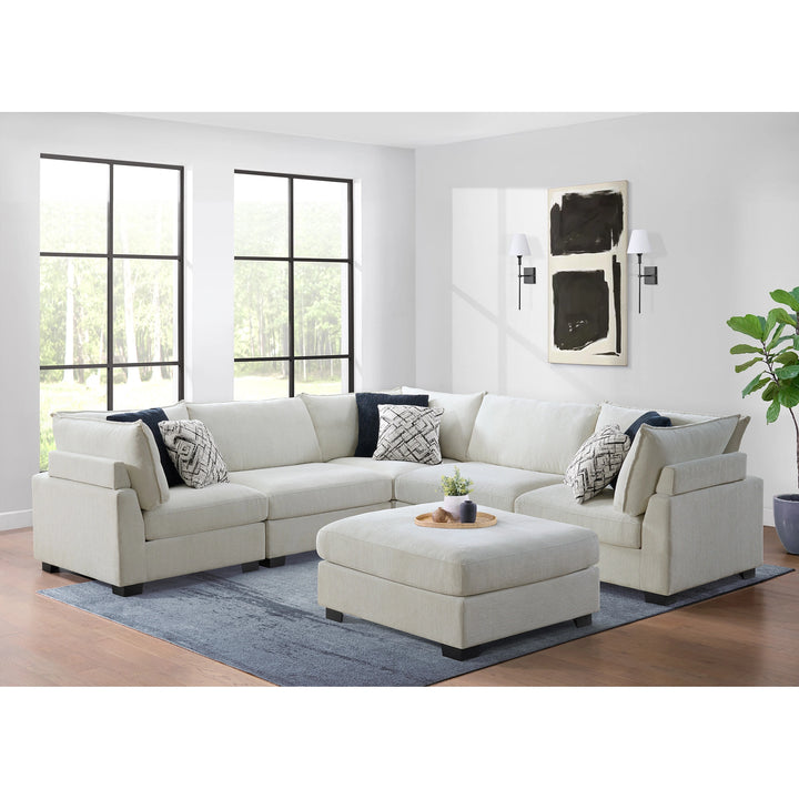 Delta Modular Sectional 6PC - Ivory