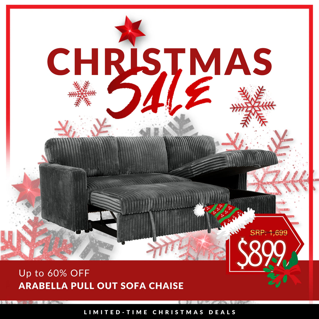 Arabella Media Sleeper – Dark Grey Sectional