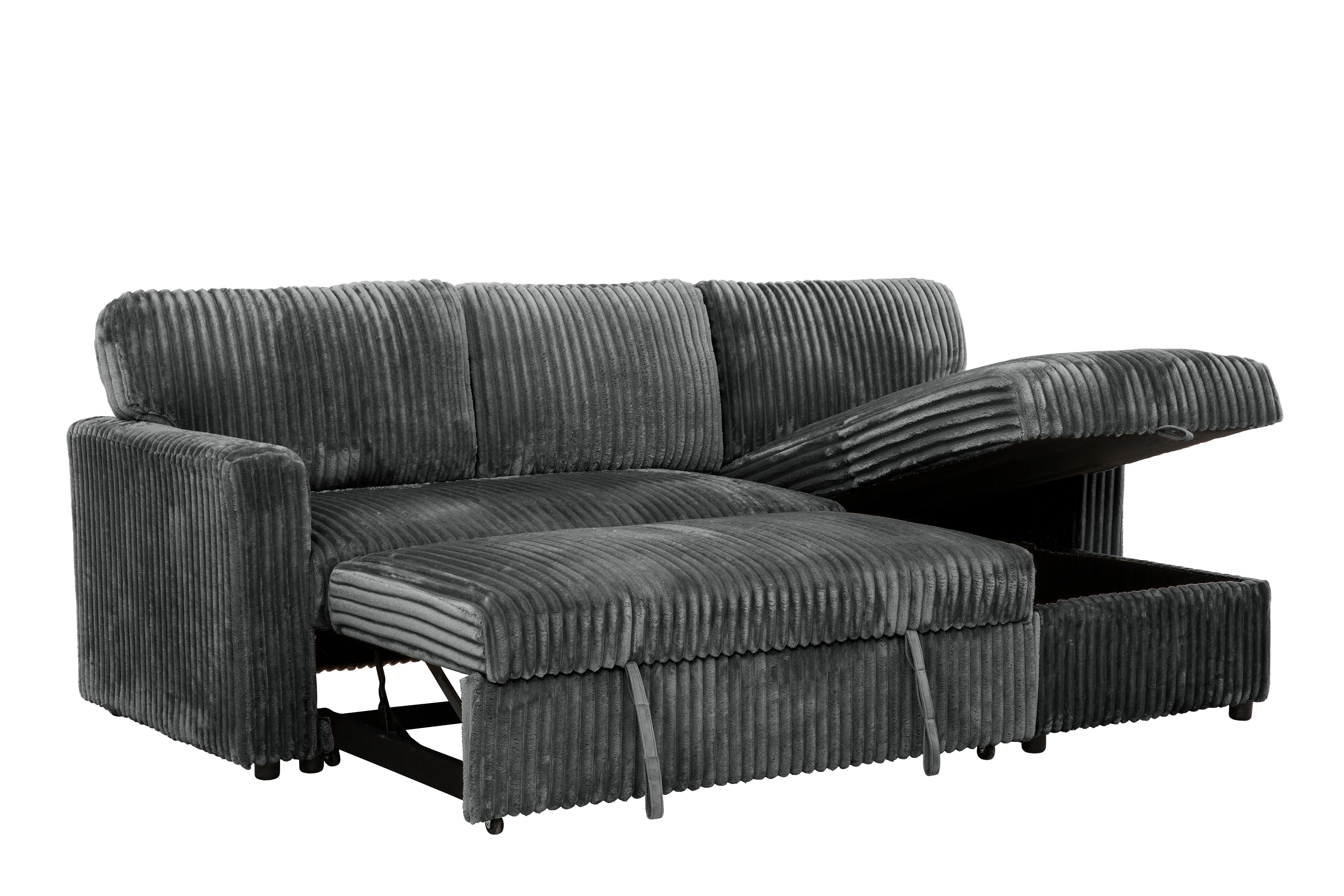 Arabella Media Sleeper – Dark Grey Sectional