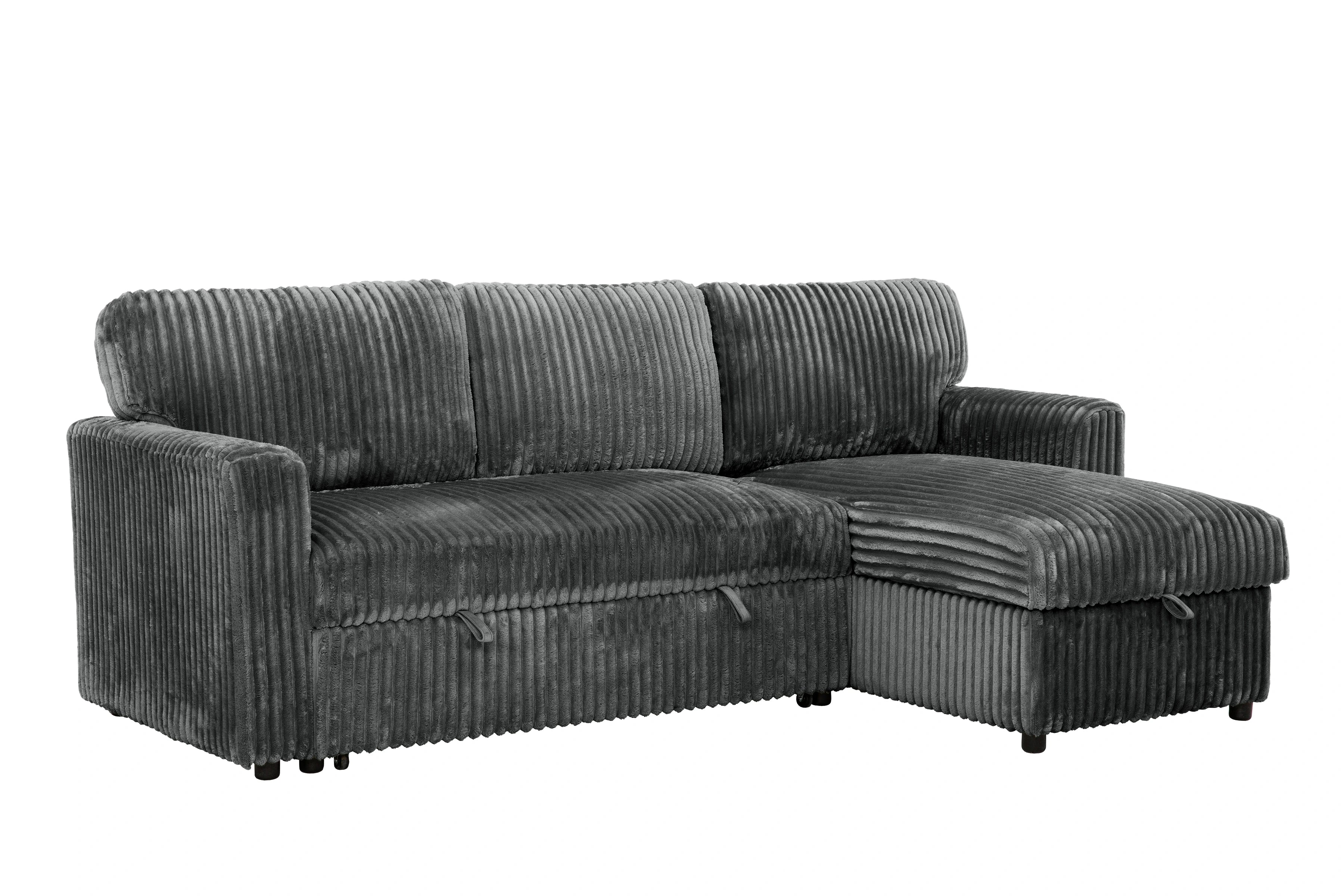 Arabella Media Sleeper – Dark Grey Sectional