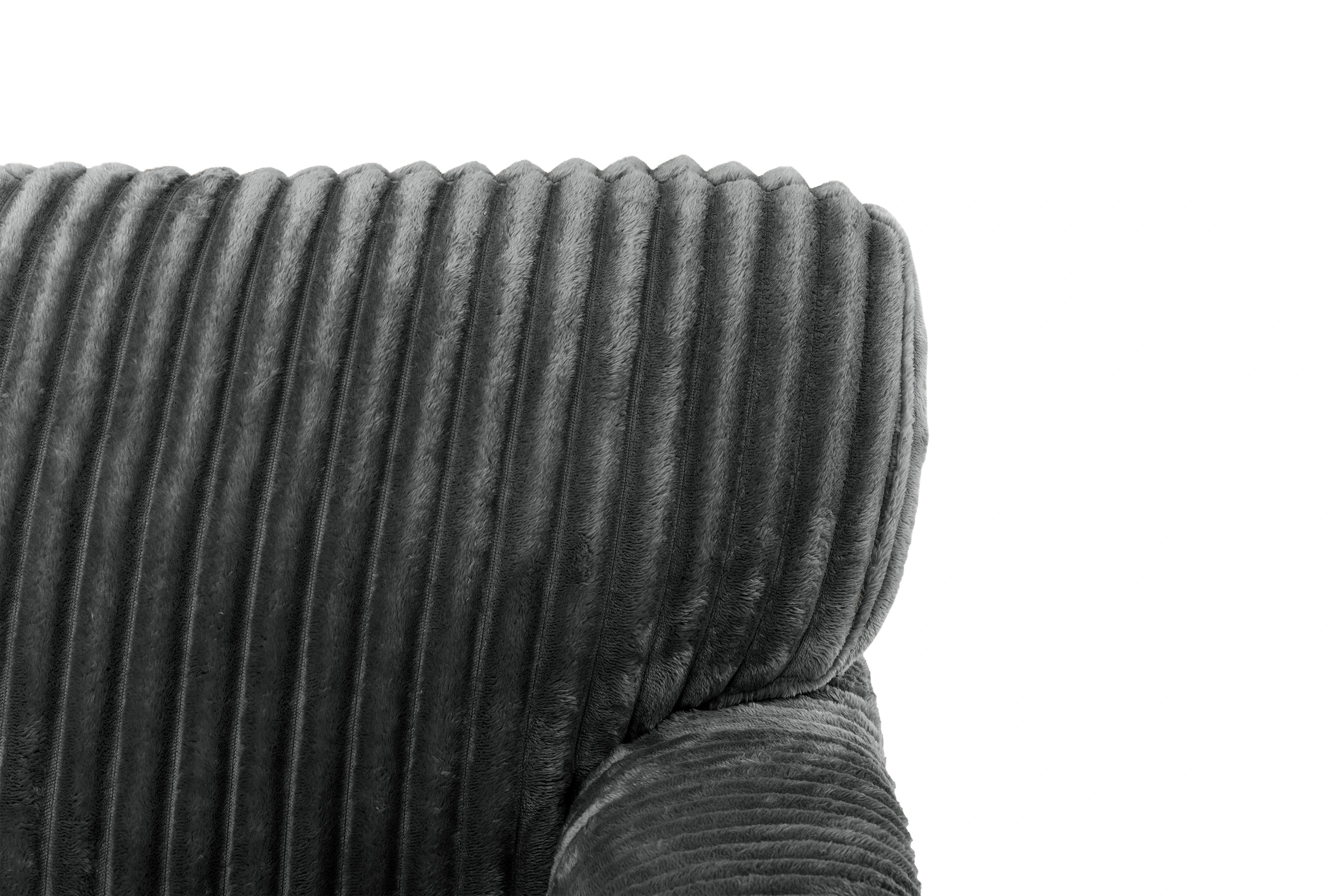 Arabella Media Sleeper – Dark Grey Sectional