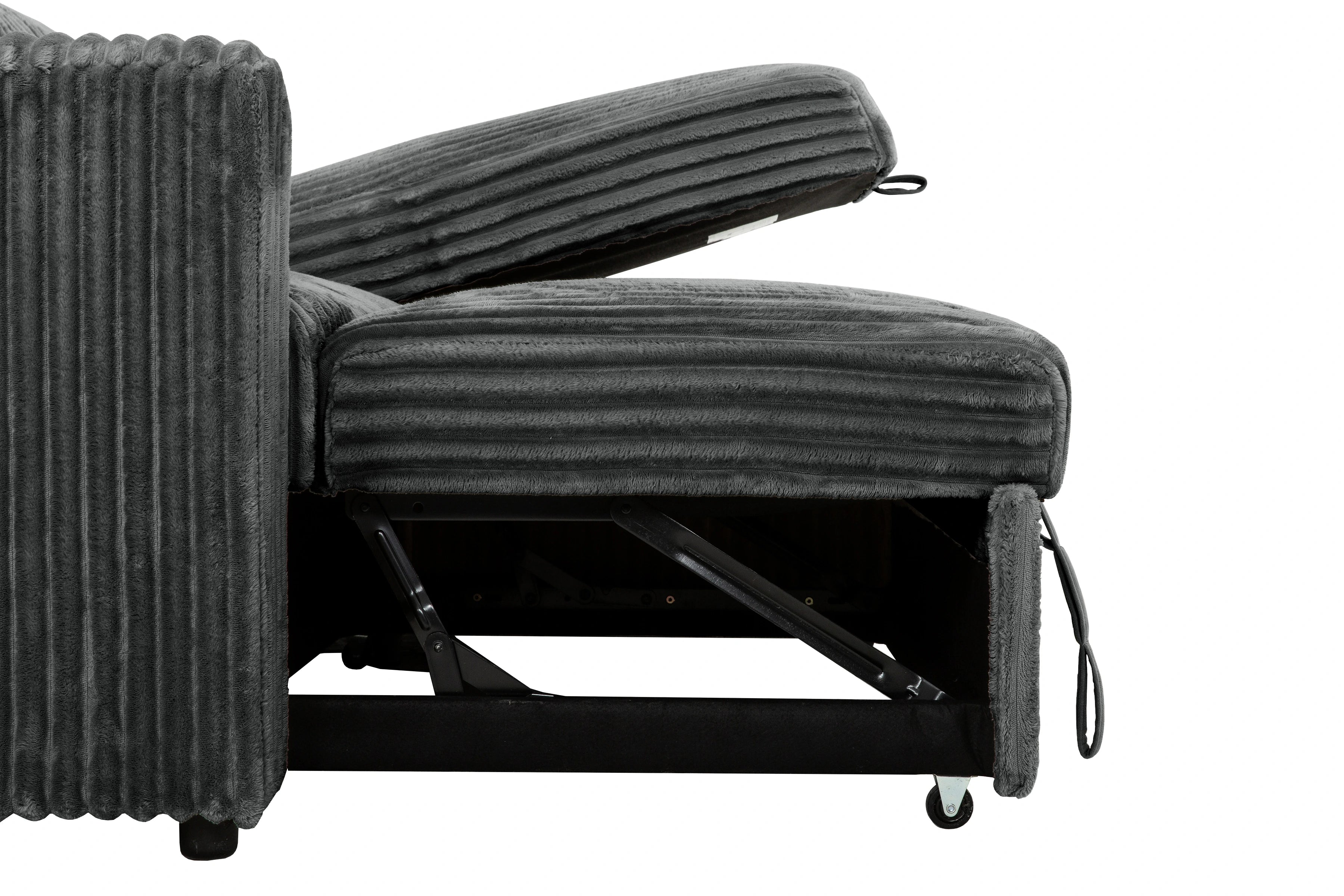 Arabella Media Sleeper – Dark Grey Sectional