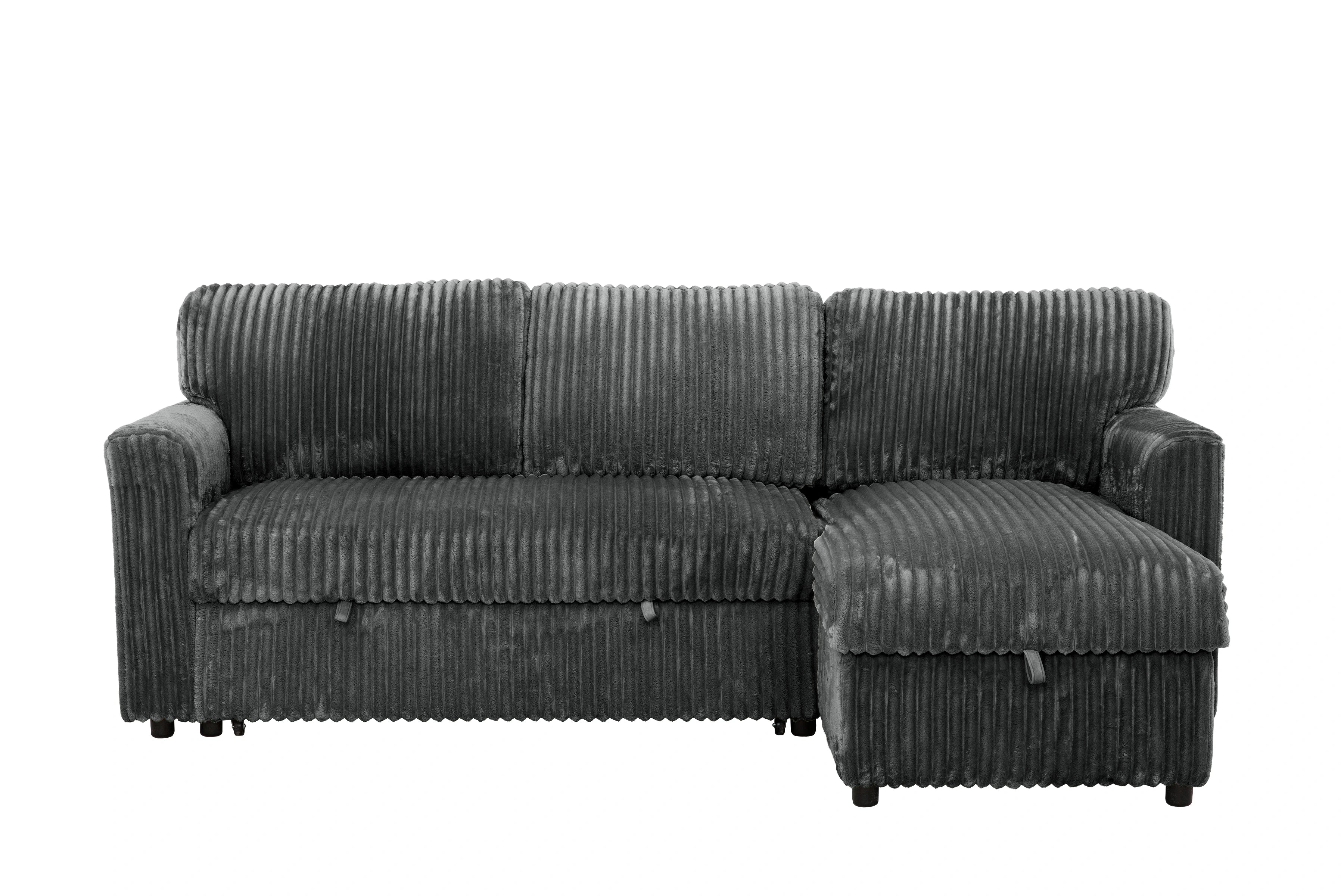 Arabella Media Sleeper – Dark Grey Sectional