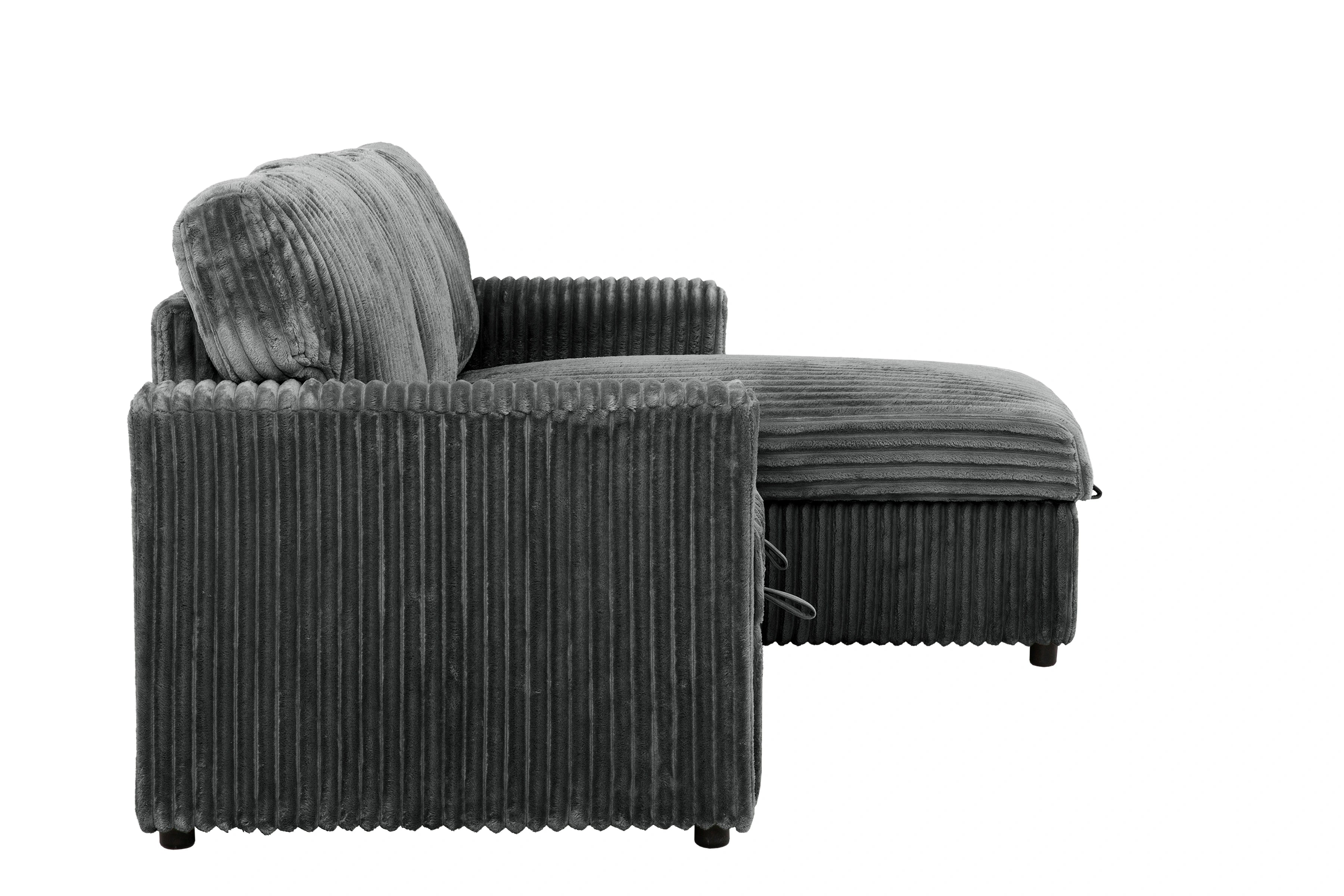 Arabella Media Sleeper – Dark Grey Sectional