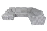 Arzelia Pull Out Sectional | Light Grey