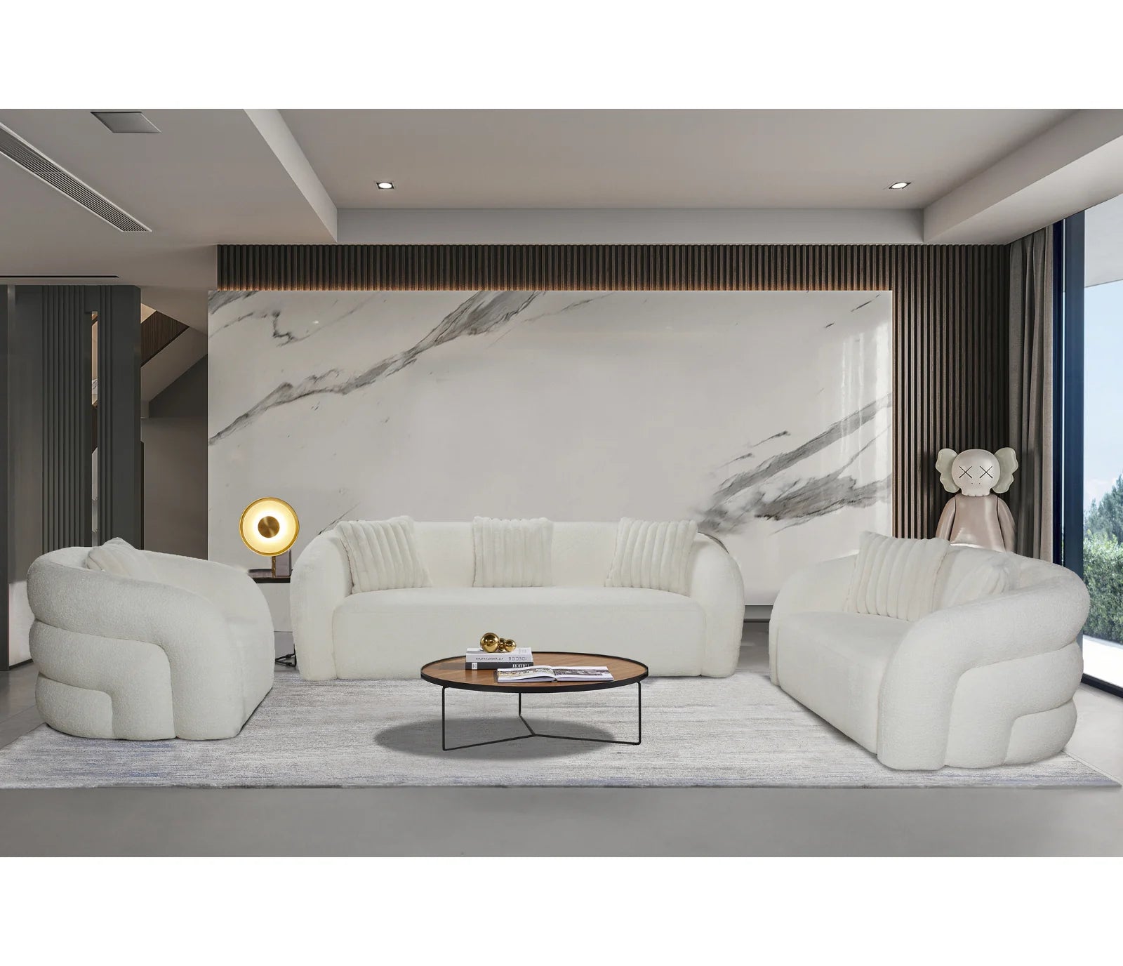 Belia Curved Loveseat