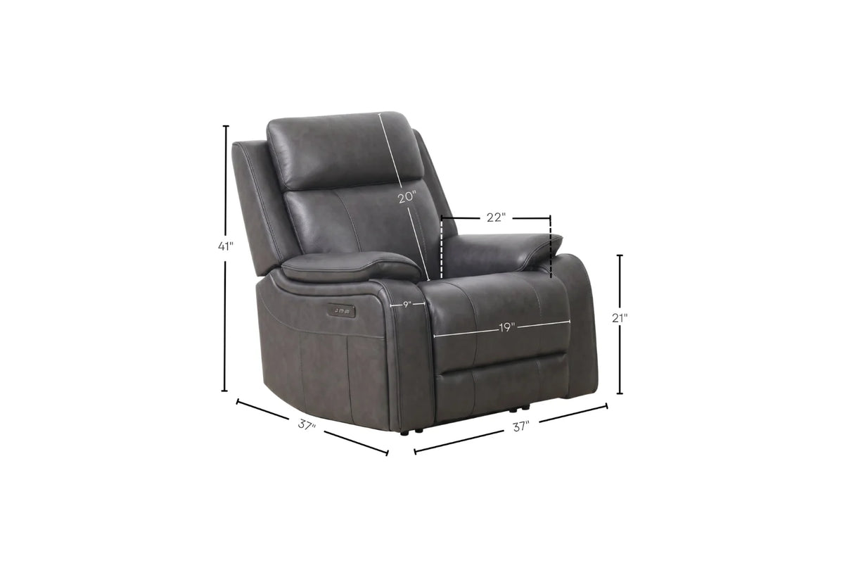 Brindle Power Recliner – Charcoal