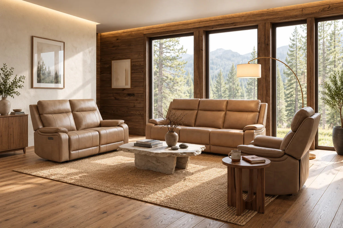 Brindle Power Reclining Loveseat – Taupe