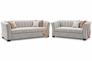 Camila Sofa & Loveseat – Silver