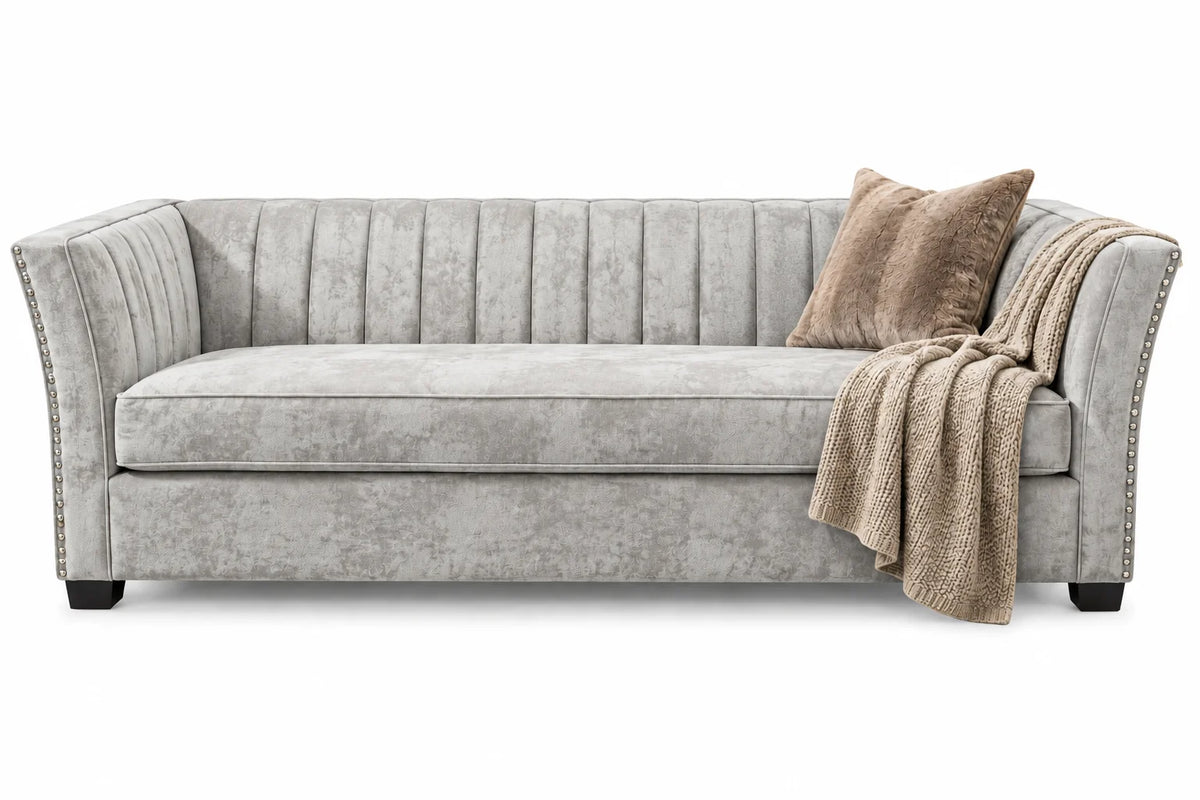 Camila Sofa, Loveseat & Chair - Silver