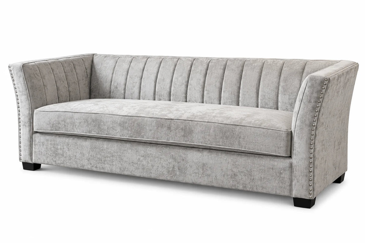 Camila Sofa, Loveseat & Chair - Silver