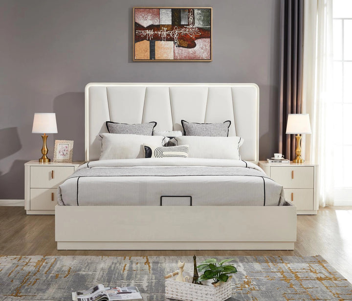 Cardiff Storage Bed – White Gloss Finish