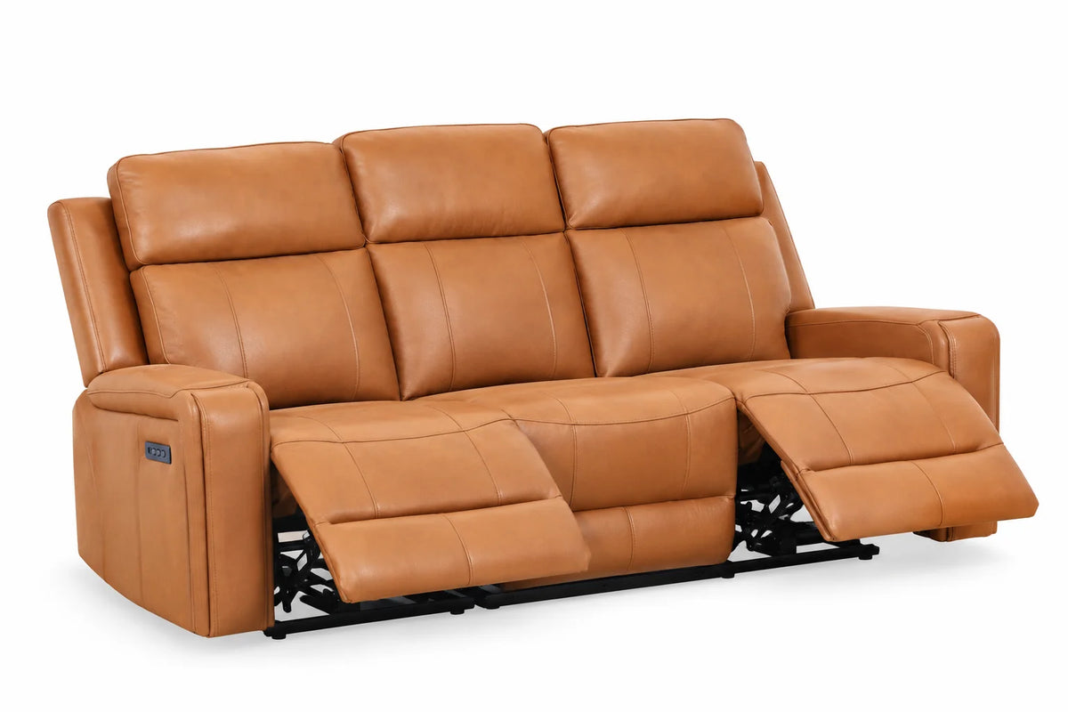 Cavron Power Reclining Sofa – Cognac