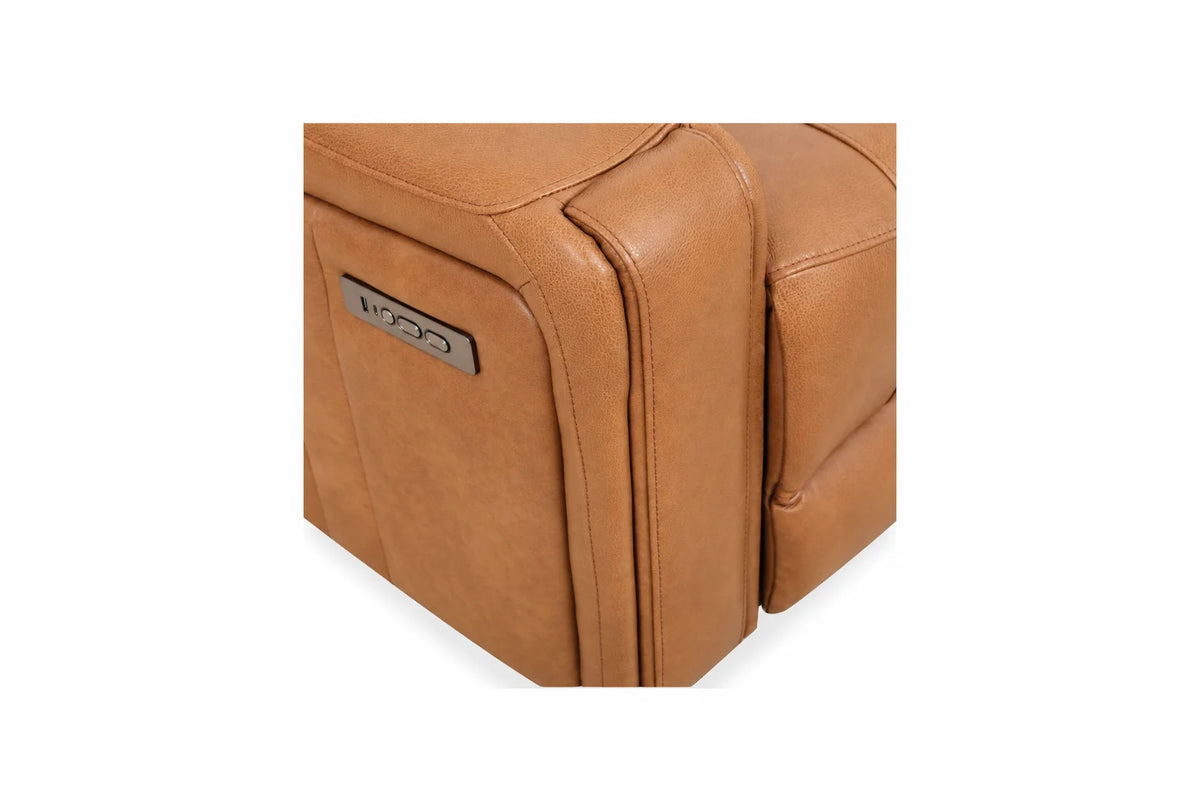 Cavron Power Reclining Sofa – Cognac