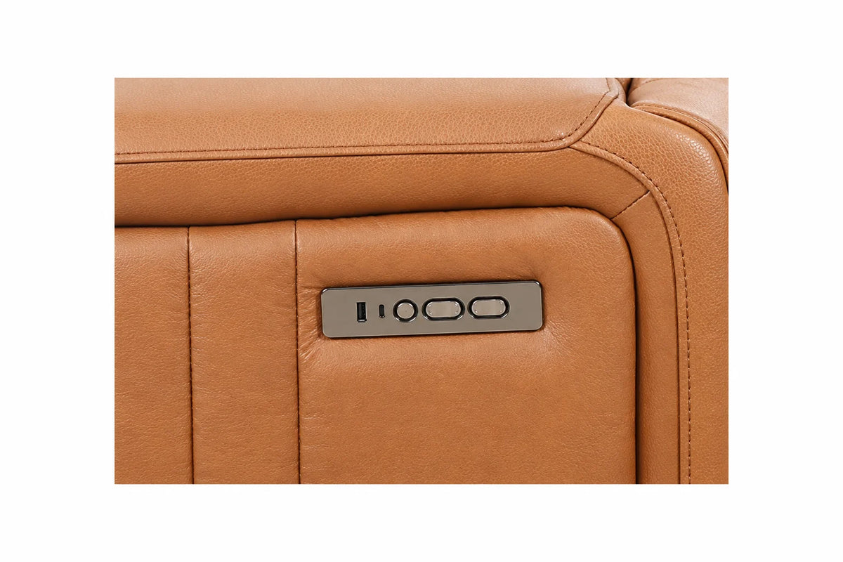 Cavron Power Reclining Sofa – Cognac