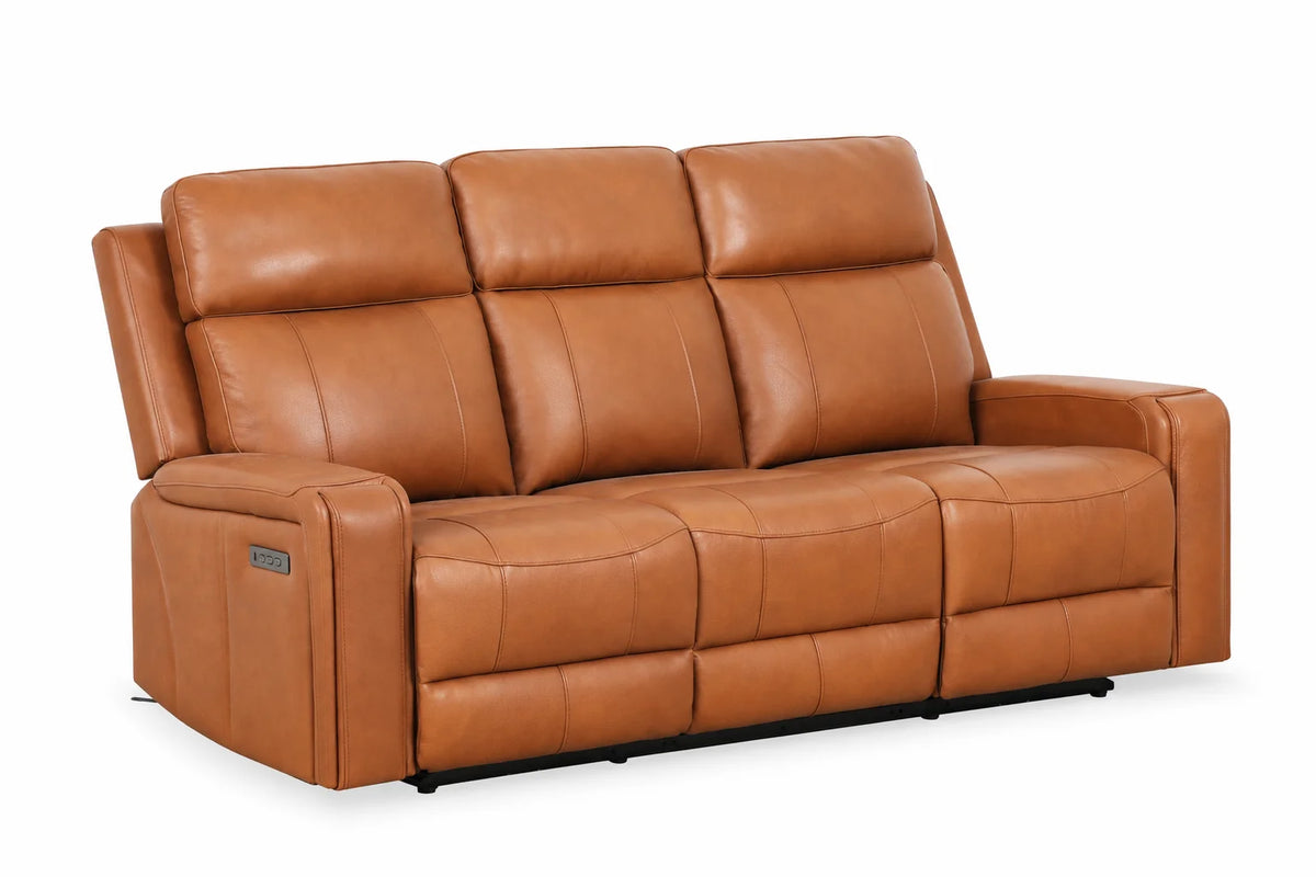 Cavron Power Reclining Sofa – Cognac