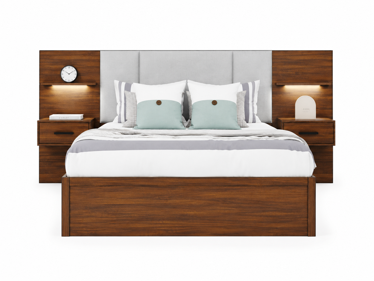Oliver Storage Bed w/ Floating Nightstands