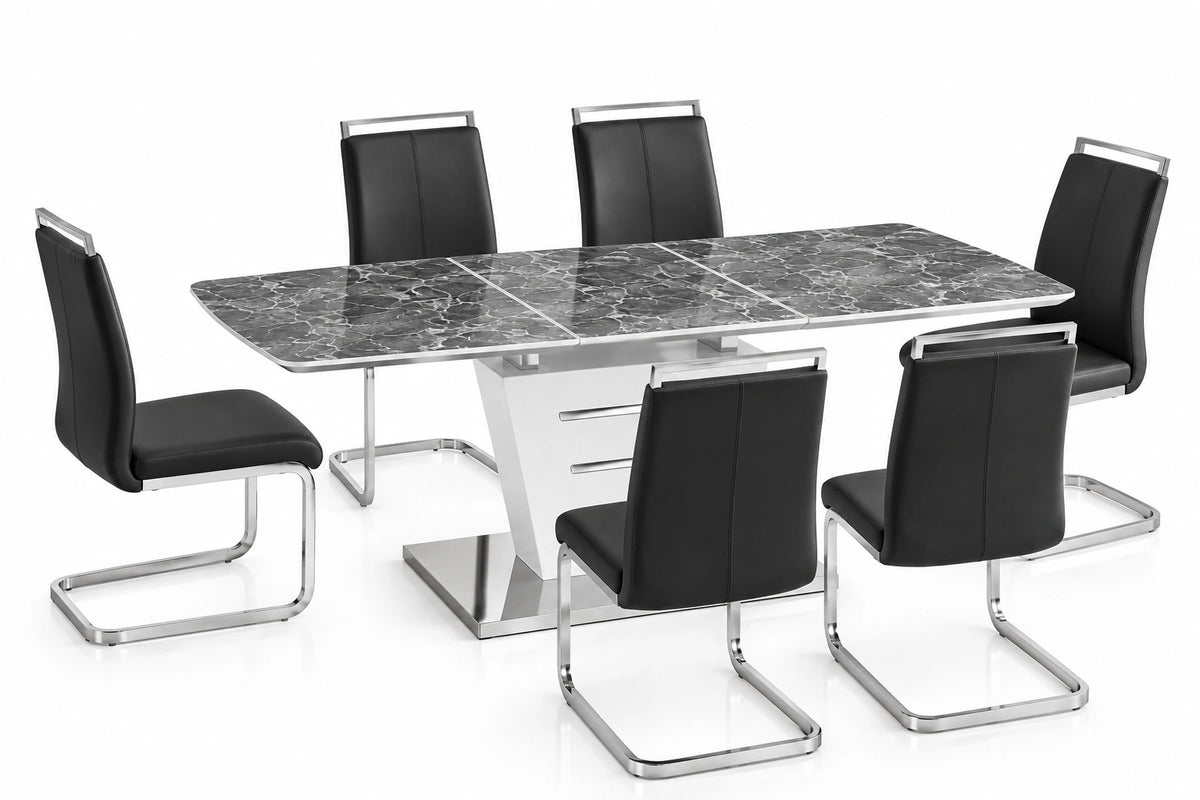 Irian Dining Set – Table + 6 Chairs