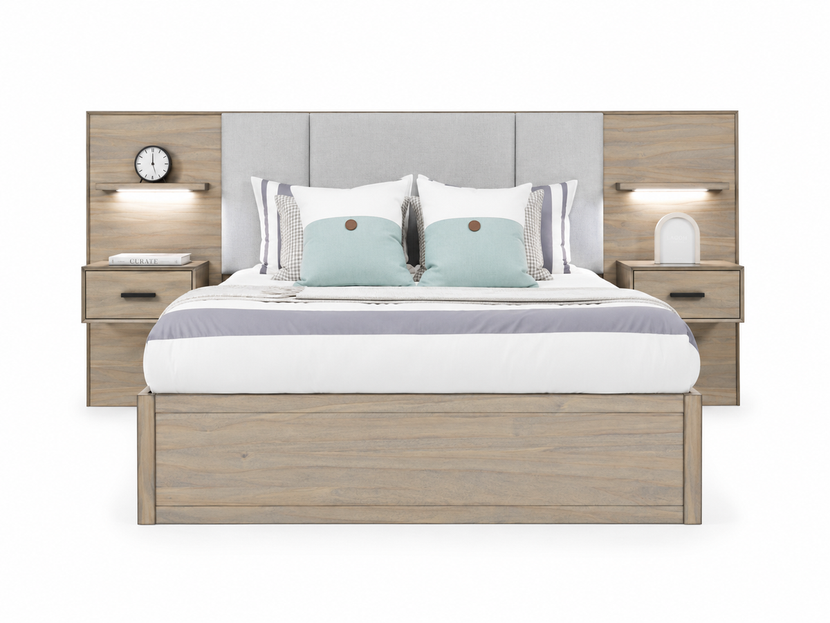 Oliver Storage Bed w/ Floating Nightstands