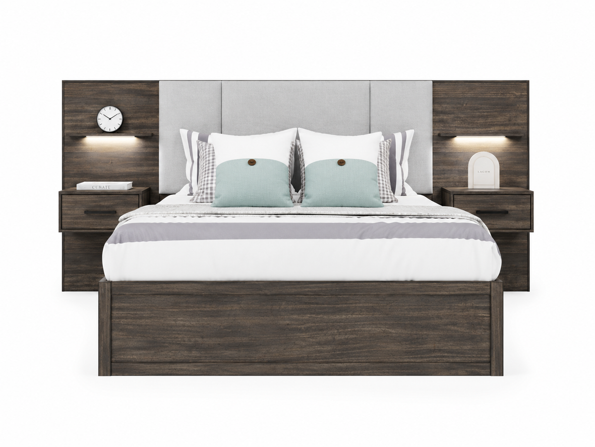 Oliver Storage Bed w/ Floating Nightstands